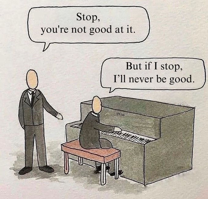But if i stop, I will never be good