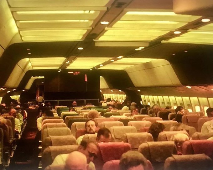 Cabin view of a Lockheed L-1011 TriStar
