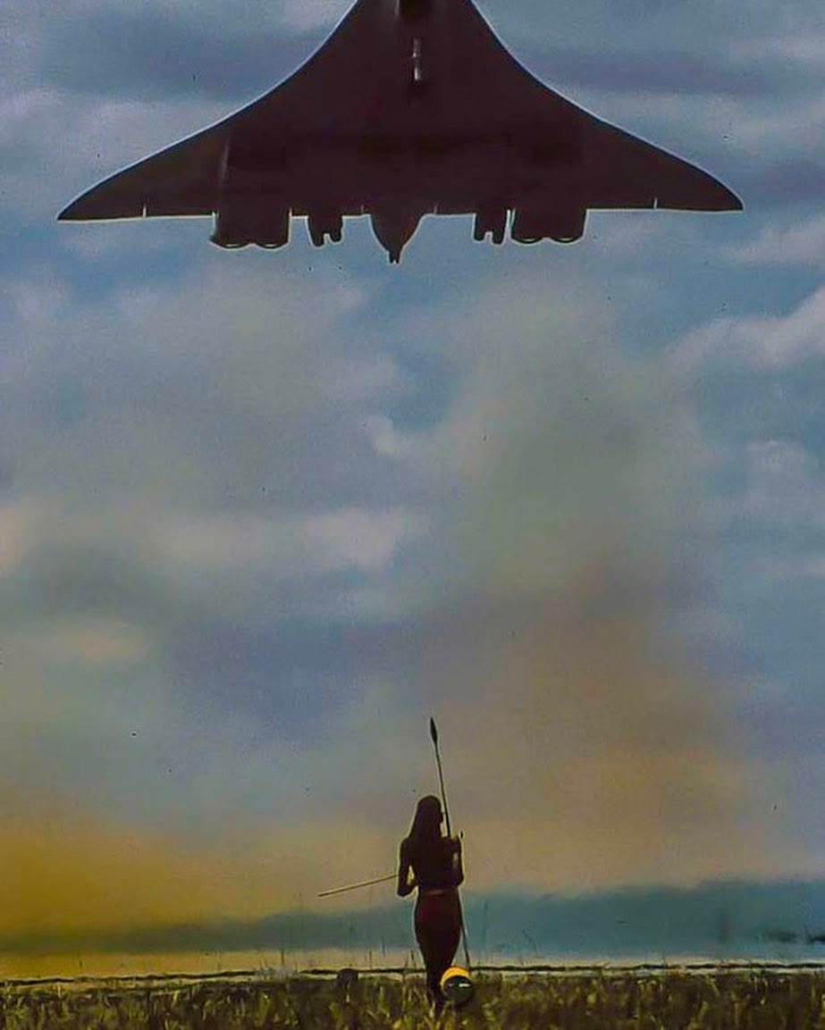Concorde flying over Kenya