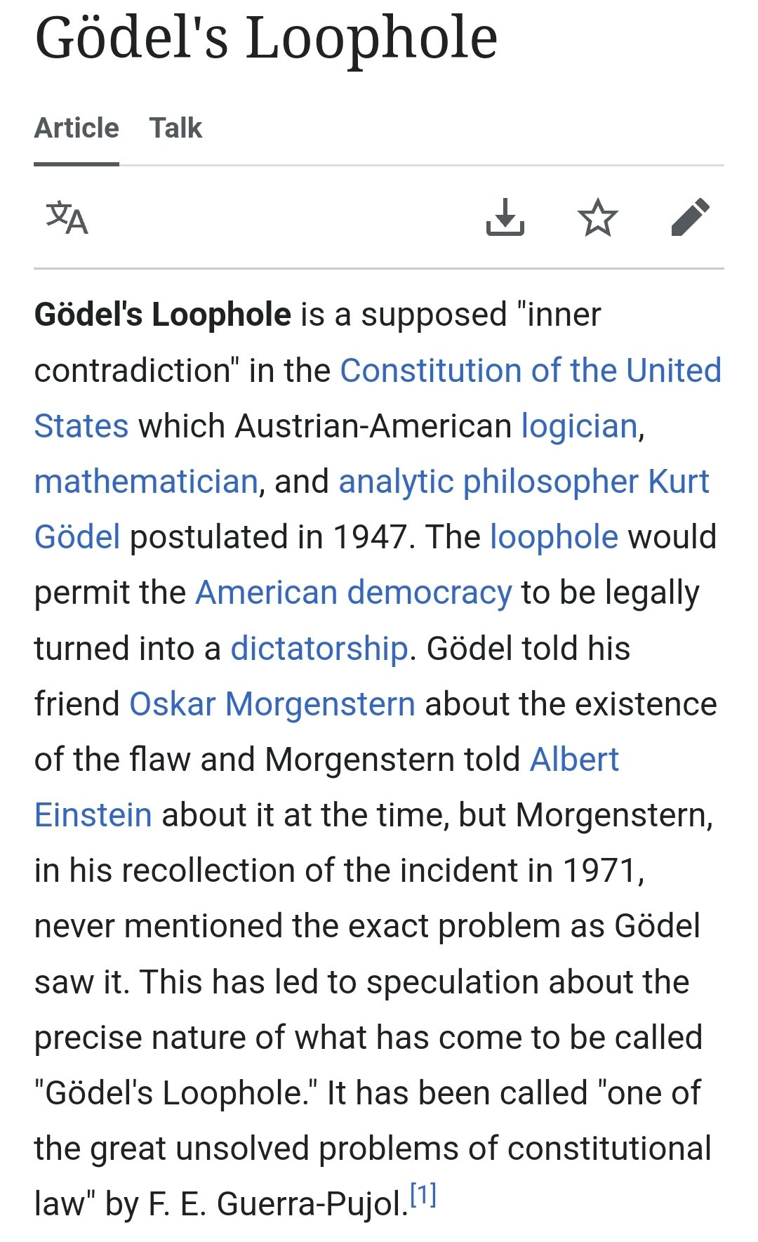 Gödel's Loophole