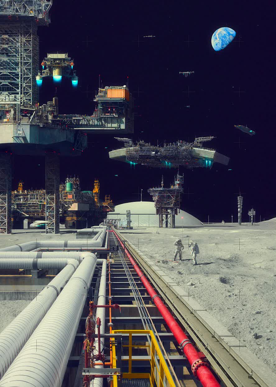 Moon, circa 2035