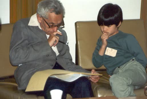 Paul Erdos with young Terence Tao