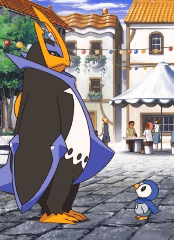 Prinplup and Empoleon (its final evolution)